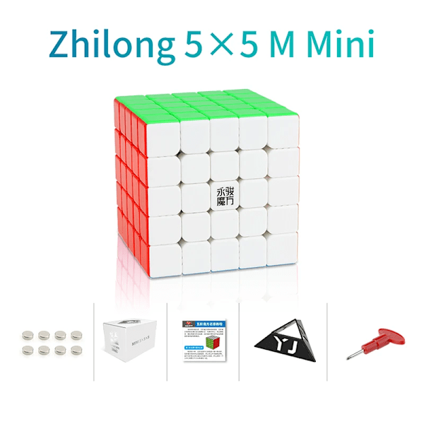 Yj Zhilong Mini 3X3 M 4X4 M 5X5 M Magnetiska Speed Cubes Liten Storlek Zhilong Magico Cube Magnetisk Kub Pussel Leksaker Zhilong 5x5 Multi