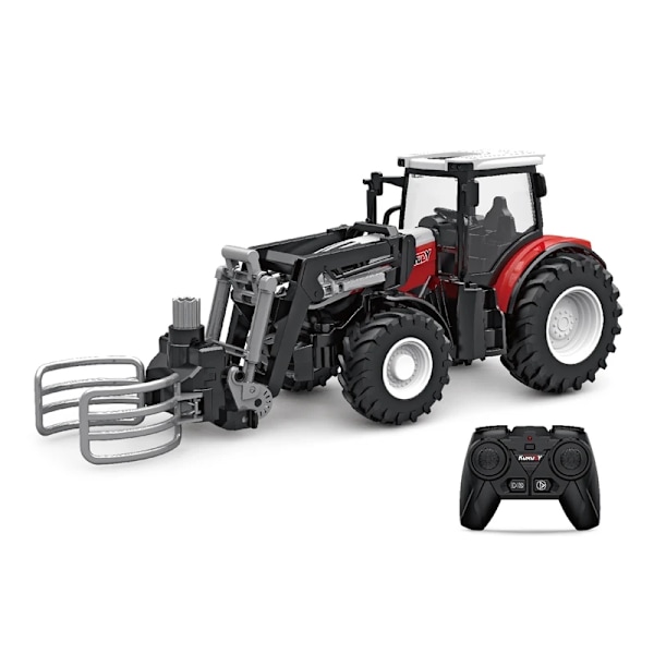 RC-gårdsbils traktor släpvagn 2.4g radiostyrda bilar jordbrukssimulator lastbil miniatyrbonde djurmodell leksaker barn pojke Model 3