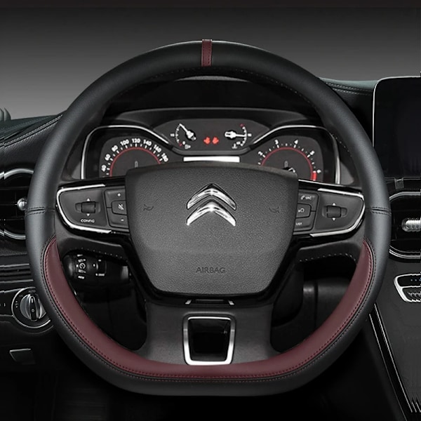 D-formad rattöverdrag för Citroën C3 II III 2009 - 2019 2020 C3 Aircross 2017 2018 2019 2020 2021 Berlingo 3 C4 Picasso 2 WINE RED