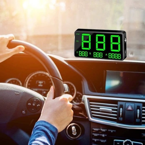 Universal Bil Head Up Display Hud, GPS Bil Head Up Display, Digital Hastighetsmätare Mph, Överhastighetslarm