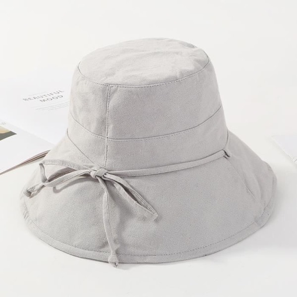 Anti-UV Bob-hatt för dam - Ljusgrå - Storlek 56-58 cm Light gray