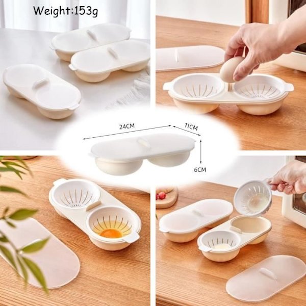 Mikrovågsäggkokare, Äggkokare, Äggpocherare, Pocherat Ägg Maker, Äggpocherare, Äggskål För Matlagning, Äggvita