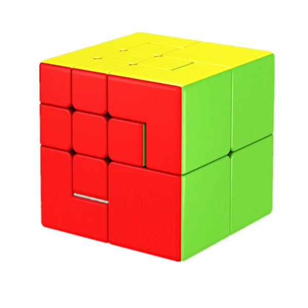 Docka 1 Docka 2 Magic Cube Stickerless Professionell Speed Puzzle Cubo Magico Leksaker Födelsedag Julklappar Two Stickerless