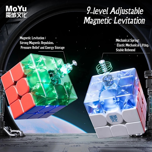 Weilong Wrm V9 Ball-Core Uv 3X3 Magnetisk Magisk Speed Cube Fidget Leksaker Weilong Wrmv9 Maglev Cubo Magico Pussel Presentleksak Ball-Core UV (Moyi)