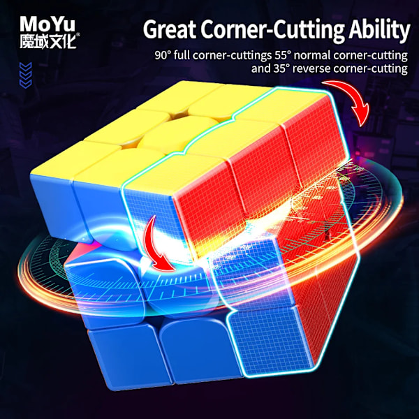Super Rs3M Maglev 3X3 Magnetisk Magisk Speed Cube Stickerless Professionellt Pussel Fidget Leksaker Barnpresenter Maglev version