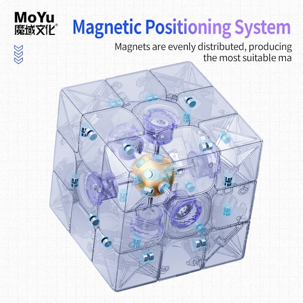 Super Rs3M Maglev 3X3 Magnetisk Magisk Speed Cube Stickerless Professionellt Pussel Fidget Leksaker Barnpresenter Maglev version