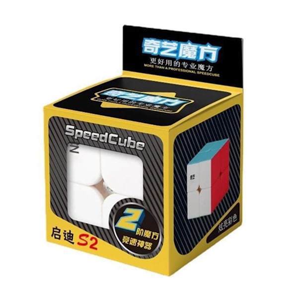 [Picube] 2X2 Qidi Stickerless Magic Cube Speed Pocket Cube Qidi S2 2X2X2 Svart Puzzle Cube Pedagogiska Leksaker För Barn QiDi 2x2 Stickerless