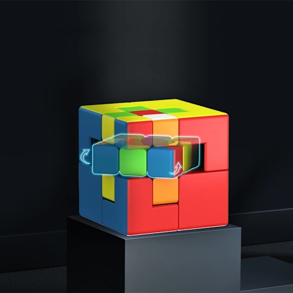Magic Cube Nyhet Bind Docka Kub 3X3X3 Spel Kub Professionell Magic Cube #1 #2 Asymmetrisk Docka Pussel Kuber Leksaker Puppet 2