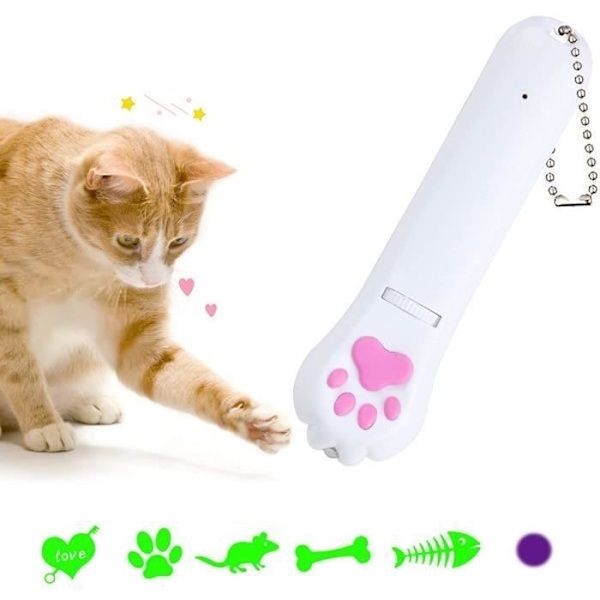 Interaktiv Leksak - Zgeer - Tassmönster - Laserprojektion - USB-laddning - För Mellanstora Katter