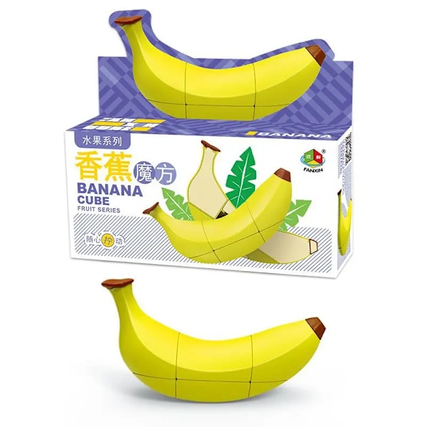 Fanxin Fruktkub Banan Äpple Päron Apelsin Citron Persika Stickerless Cubo Magico Pedagogiskt Pussel Julklappsidé Bananer