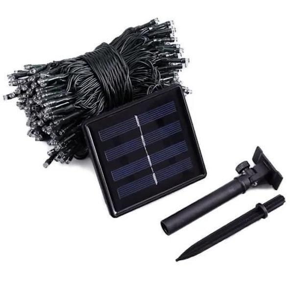Ljuslinga - Solar - 20M - 200 Leds - Multicolor - 8 Belysningslägen Multicolored