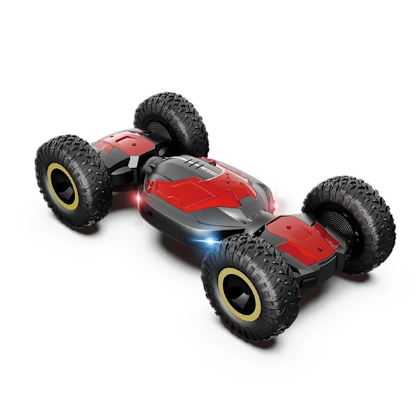 Rock crawler 4wd twist stunt rc bil fjärrkontroll radiostyrd maskin leksaksfordon dubbelsidig drift leksaker för pojkar 23AH-Red