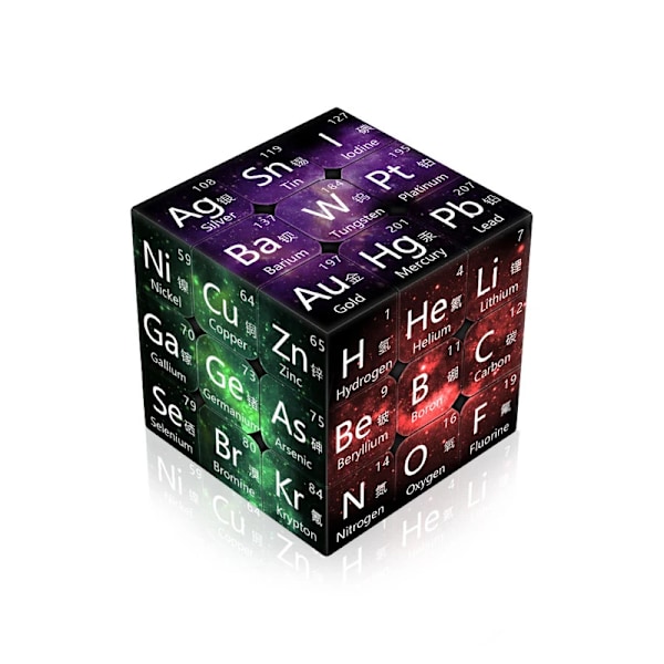 3X3X3 Magisk Puzzle Kub Matematik Kemi Element Kub Barnpresenter Pedagogiska Leksaker Kub 3X3 Magnetisk Educ Leksak H