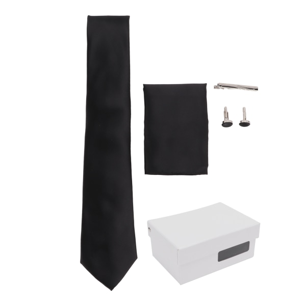 Slipssæt til mænd Klassisk Design Gavepakke Ensfarvet slips Tjek til bryllupsfester Business Conferences