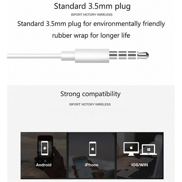 3,5 mm uttag In-ear Trådbundna hörlurar Knapp Tråd Headset In-ear för Xiaomi Samsung Hu Iphone Talking Earphone Stereo Subwoofer Black