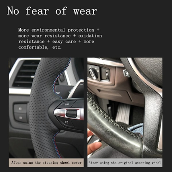 Skräddarsydd DIY mikrofiberläder rattöverdrag för Toyota FJ Cruiser 2006 2007 2008 2009 2010 2011 2012 2013 2014