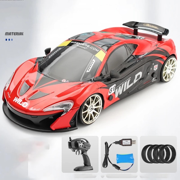 Radiostyrd bil fjärrkontroll bil drift elektrisk maskin 2.4g radiostyrda racerbilar leksaker för pojkar barn födelsedagspresenter Black and Red