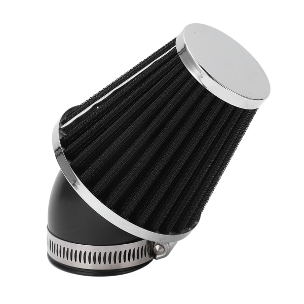 Luftfilter 45 graders motorböjningskonstämningsrengörare 48mm innerdiameter för motorcykel ATV pitcykel minicykel svart