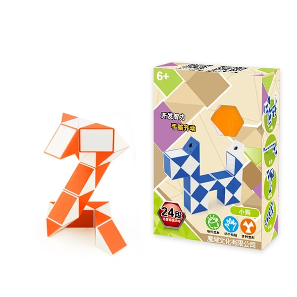 Cubing Classroom 24 Snake Speed Cubes Twist Magic Puzzle för barn, festgåvor, färgglada pedagogiska leksaker Macaroon