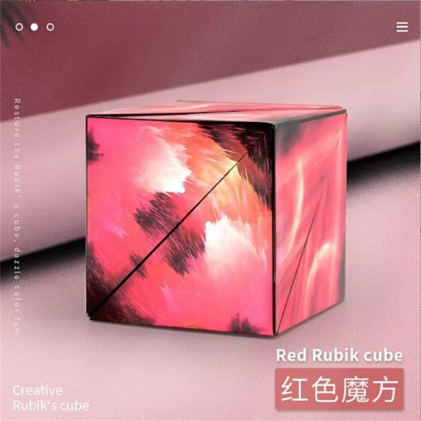 6X6X6Cm Stereoskopisk 3D Oändlig Geometri Magnetisk Pedagogisk Kub För Barn Phantom colored ink