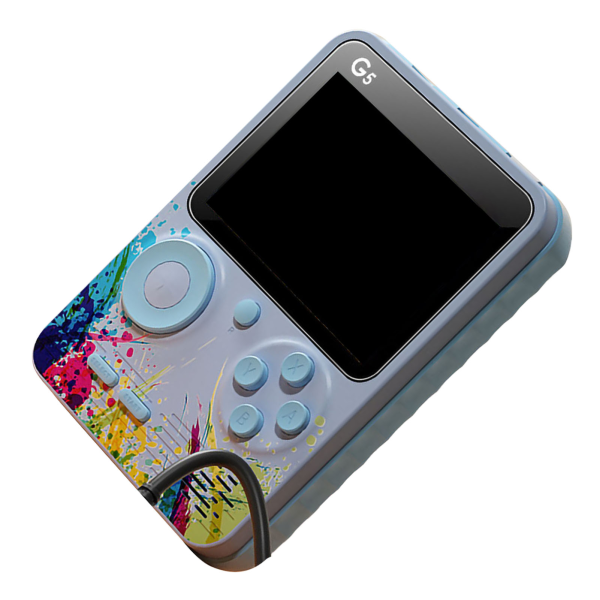G5 Handheld Game Console 3,0-tums skärm Handhållen spelenhet stöder expansion av minneskort och 2 spelare GameColorful Grey Green