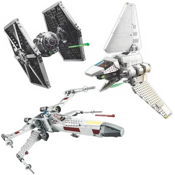 Nytt i lager moc 75302 75347 75301 75300 75273 tie bomber fighter modellbyggstenar rymdskepp leksaker för födelsedag julgåva Poe Dameron X Wing No Original Box