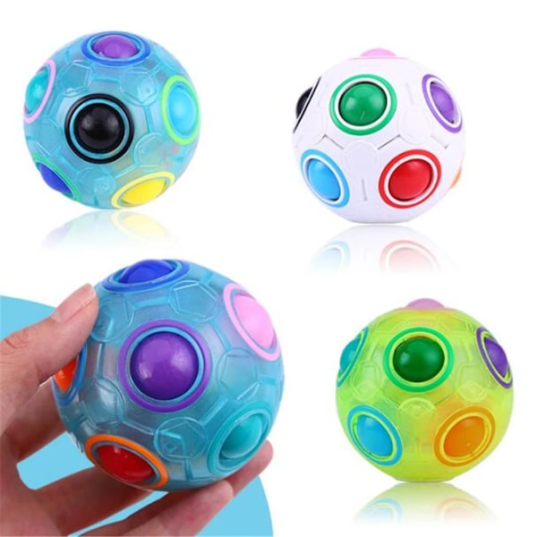 Antistress Magisk Regnbåge Pusselboll Stressreducerande Leksaker Pedagogisk Leksak Lärleksaker För Barn Vuxna Roliga Spel Presenter Luminous Green