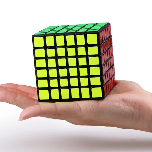 Professionell Sticker Magic Cube Bas Startpaket 3X3X3 4X4X4 5X5X5 Megaminx Speed Twist Pussel Magic Cube För Barn QiFang-6-Black