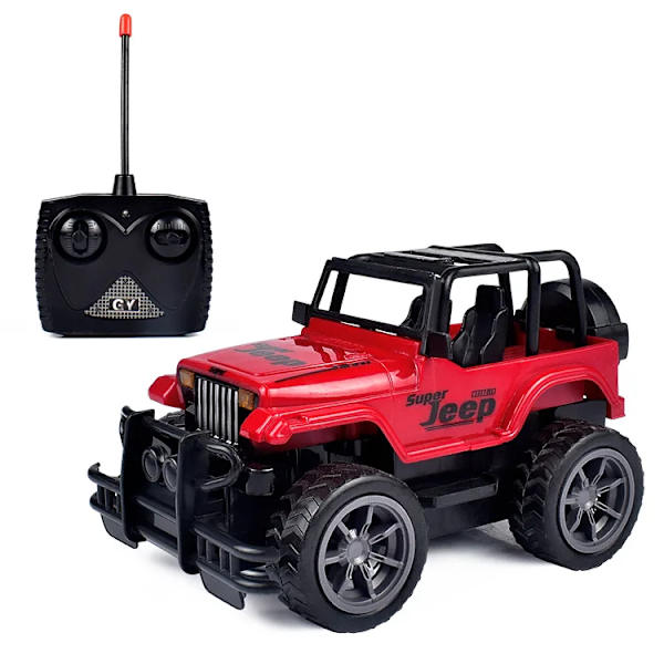 RC 1:24 fjärrstyrd bil leksaker för barn stora hjul terräng med lampor fyrhjulsdrift överdimensionerad SUV jeep julklapp A