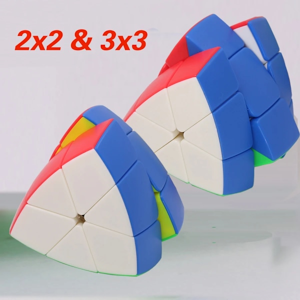 Sengso Magic Logic Cube 5 Axis Lager Cubo Magico Pentahedron 2X2 3X3 Fem Hedron 2By2 Stickerless Pussel Leksak Spel 2Layer and 3Layer