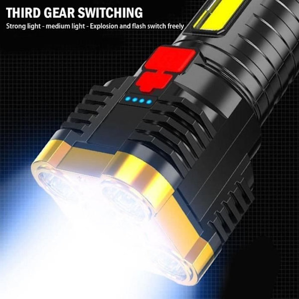 5-Core Uppladdningsbar Super Stark LED Ficklampa 5-Core LED Ficklampa För Camping A326