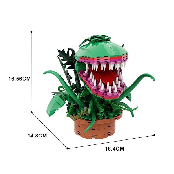 Gobricks MOC Krukväxter Kannibalblommor Byggklossar för Film Audrey II - Lilla Butiken av Skräck Blommor Klossar Leksaker Presenter 344 pcs