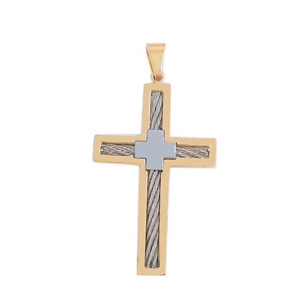Christian Cross halskæde - medium guldvedhæng til mænd, kvinder og drenge, perfekt smykkebeskyttelse til dåben