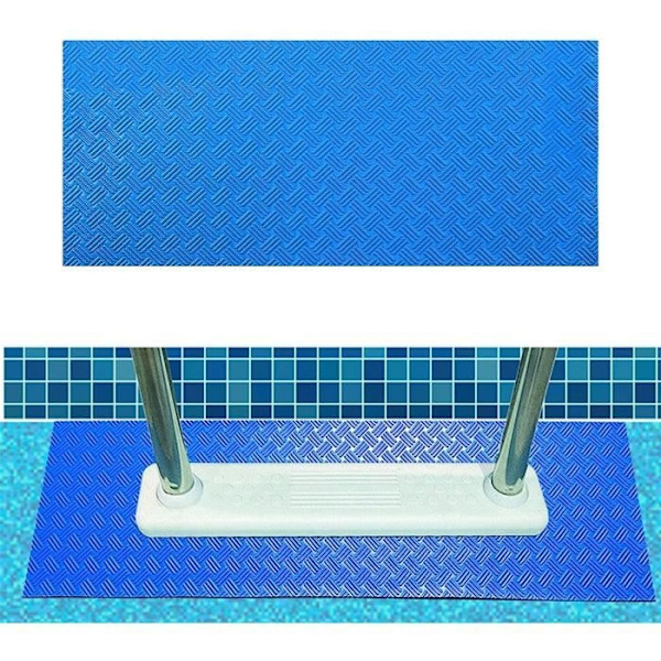 Pool Stuff - Vågmönster 90*40Cm - Mjuk och hållbar PVC Poolsteg Skyddsmatta Wave Pattern 90*40cm