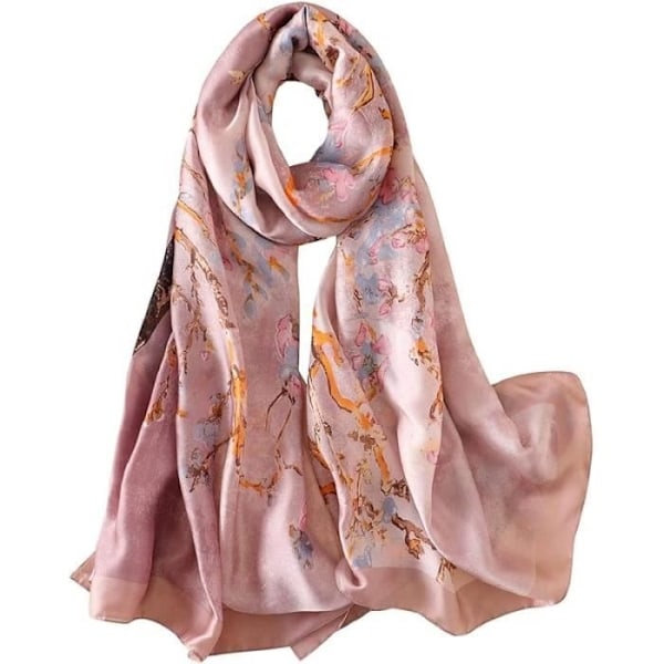 Damscarf Siden Satin Scarf Tryckt Scarf Leopard Wraps Satin Scarf Vacker Blomsterscarf Chlecouleurs