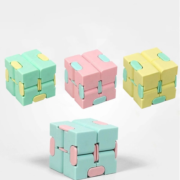Pusselkub Hållbar Utsökt Dekompressionsleksak Infinity Magic Cube För Vuxna Barn Fidget Leksaker Antistress Ångest Skrivbordsleksak White