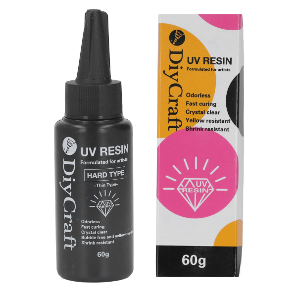 UV-lim Høj gennemsigtighed Lugtfri Gulningsbestandig Hurtighærdningshastighed DIY UV-harpikslim Klar Gel 60g
