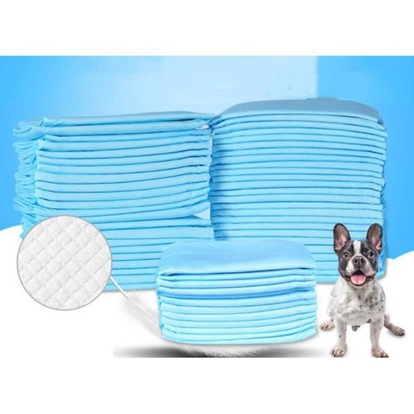 Förpackning med 100 Hundträningsunderlägg Engångs Absorberande Husdjurspotta Träningsmatta S/33*45Cm Blå Blue