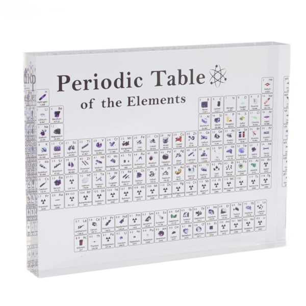 Periodisk system over elementer Svart Akryl Kjemiske elementer Alfabet Periodisk system Undervisning Display Hjemmedekor S