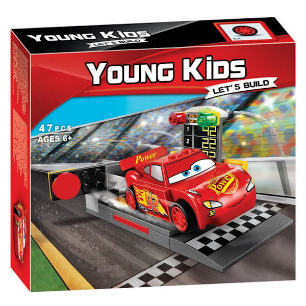 Aoger Pixar Cars 3 Byggstenar Modell Leksak Presentset Blixten McQueen Jackson Farbror Lastbil Pojkens Födelsedag Leksakspresent 54PCS With Box
