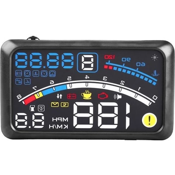 Universal Hud Bil Head Up Display Hastighetsbegränsning Mph/Km/H Plug Play-Dba