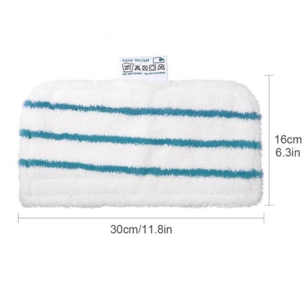 Paket med 5 ersättningsdukar i mikrofiber för ångmoppar White