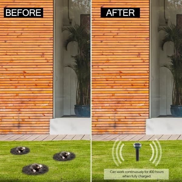4 st Solar Mullvadsskrämmare Ultraljud Mullvadsskrämmare För Utomhus Inga Mullvadar, Inget Sorkgift