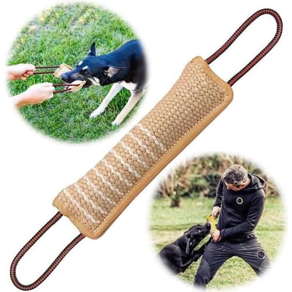 Jute Hundleksaker för bitning, Extra Stark Hållbar Hundleksak för bitning, Interaktiva Leksaker för Mellanstora Hundar Brown