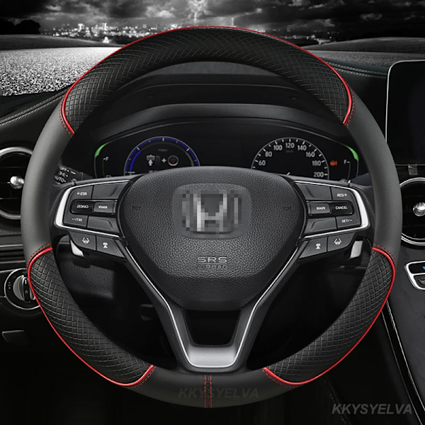 Mikrofiberläder rattöverdrag för Honda Civic CRV XRV Accord 2016 ~ 2019 2021 10:e generationen, högkvalitativa biltillbehör WHITE