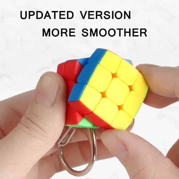 Shengshou Mini Nyckelring 3X3X3 Magisk Kub Fans Mark Nyckelring Ryggsäck Dekor Hänge Bröd Mastermorphix Liten Magico Cubo Gadget Bread