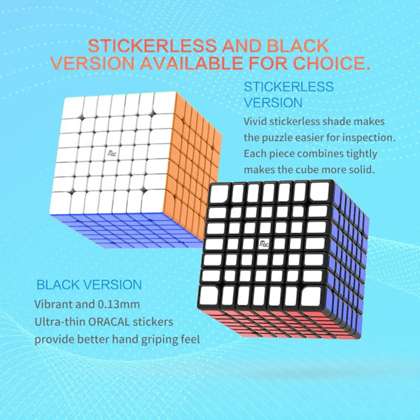 [Picube] Yj Mgc 7X7 Magnetisk Speed Magic Cube Yj Mgc 7X7 M Mgc7 M 7X7X7 Puzzle Magico Cubo Pedagogiska Leksaker För Barn MGC 7x7 Black