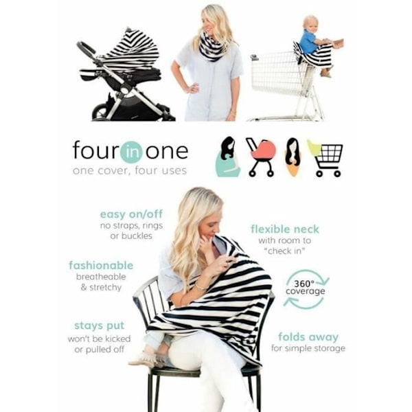 4-i-1 Multifunktionell Amningsscarf/Filt För Bebisar