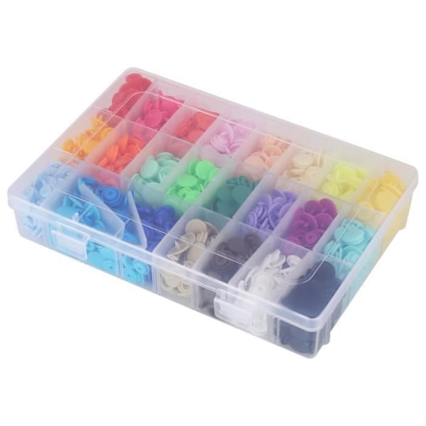 Diy Resin Plast Tryckknapp - Rui - 360st-Set 12Mm - 24 Färger - 1.2 Cm / 0.47 Tum 24 colors