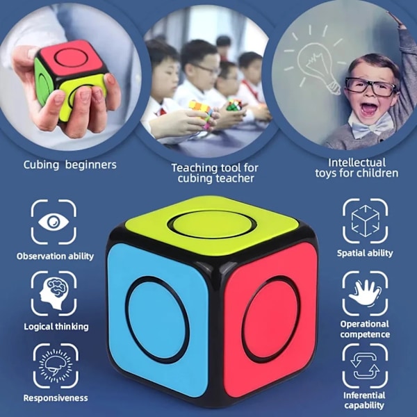 [Picube] O2 Cube Standard 1X1 Magisk Kub Pussel Spinner Magico Cubos Speedcube Pedagogisk Leksak För Barn Presentleksak Standard Version